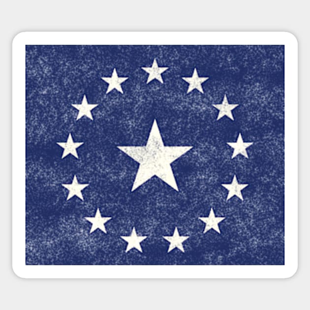 Old World 14 Stars front/back Sticker by iMadeThis! Tee